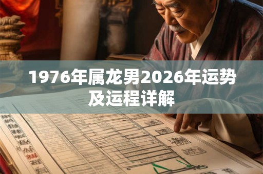 1976年属龙男2026年运势及运程详解