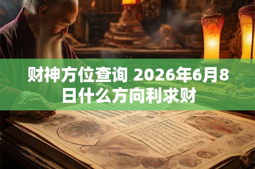 财神方位查询 2026年6月8日什么方向利求财