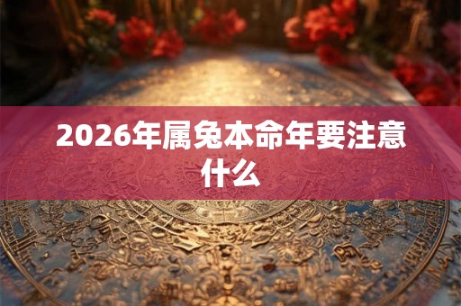 2026年属兔本命年要注意什么