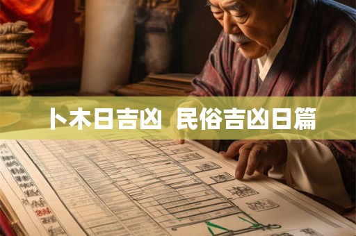 卜木日吉凶  民俗吉凶日篇