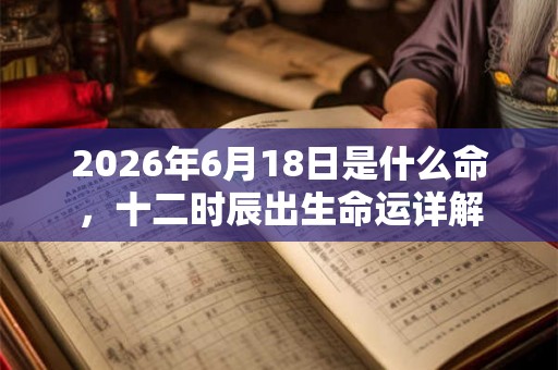 2026年6月18日是什么命，十二时辰出生命运详解