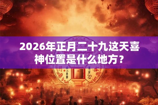 2026年正月二十九这天喜神位置是什么地方？