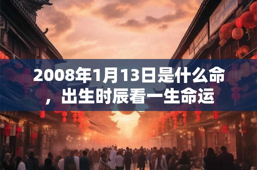 2008年1月13日是什么命，出生时辰看一生命运