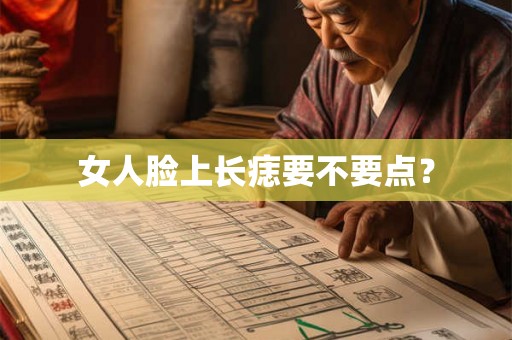女人脸上长痣要不要点？