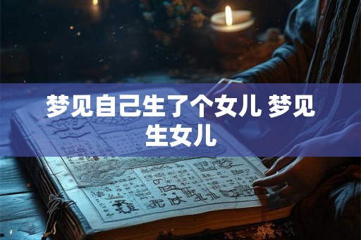 梦见自己生了个女儿 梦见生女儿
