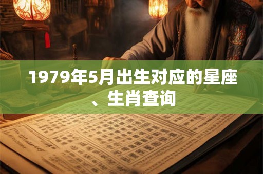 1979年5月出生对应的星座、生肖查询