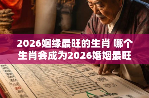 2026姻缘最旺的生肖 哪个生肖会成为2026婚姻最旺的幸运儿