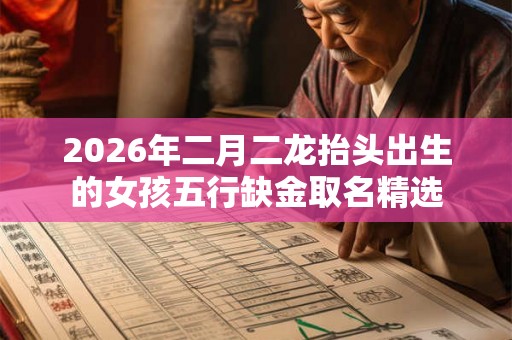2026年二月二龙抬头出生的女孩五行缺金取名精选