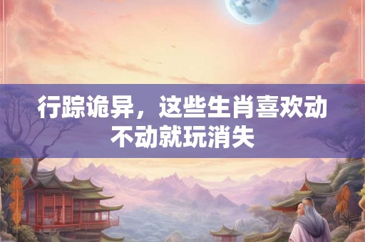 行踪诡异，这些生肖喜欢动不动就玩消失