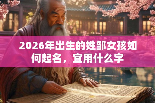 2026年出生的姓邹女孩如何起名，宜用什么字