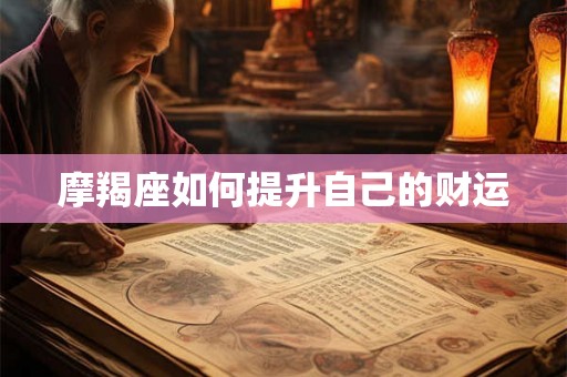 摩羯座如何提升自己的财运