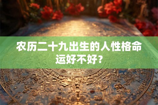 农历二十九出生的人性格命运好不好？