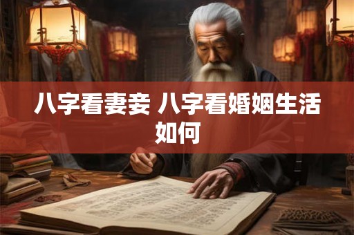 八字看妻妾 八字看婚姻生活如何