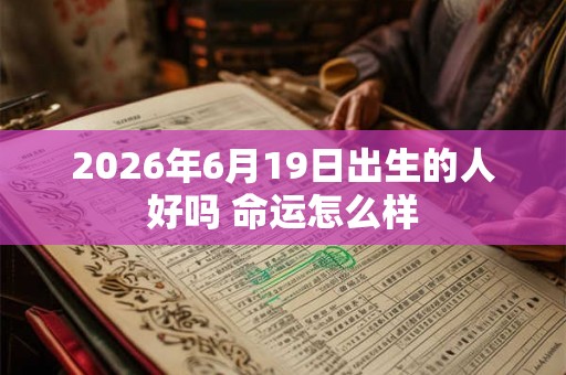 2026年6月19日出生的人好吗 命运怎么样 2026年6月19日出生的人好吗 命运怎么样