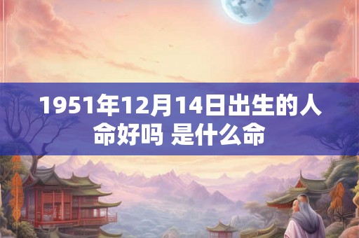 1951年12月14日出生的人命好吗 是什么命