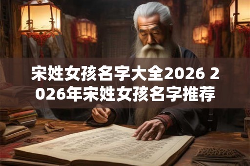 宋姓女孩名字大全2026 2026年宋姓女孩名字推荐