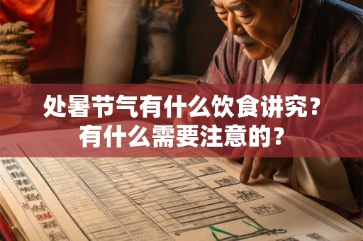 处暑节气有什么饮食讲究?有什么需要注意的? 处暑节气有什么饮食讲究?有什么需要注意的?