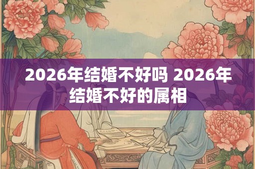 2026年结婚不好吗 2026年结婚不好的属相