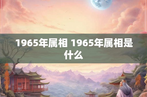 1965年属相 1965年属相是什么