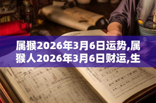 属猴2026年3月6日运势,属猴人2026年3月6日财运,生肖猴2026年3月6日运势 属猴2026年3月6日运势,属猴人2026年3月6日财运,生肖猴2026年3月6日运势