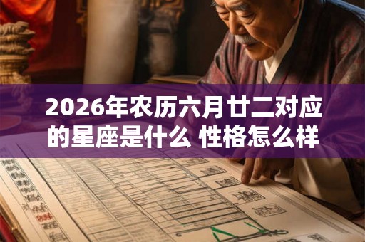 2026年农历六月廿二对应的星座是什么 性格怎么样