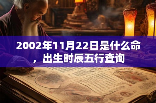2002年11月22日是什么命,出生时辰五行查询 2002年11月22日是什么命,出生时辰五行查询