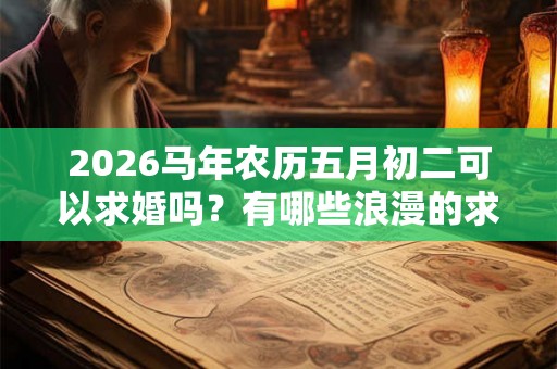 2026马年农历五月初二可以求婚吗？有哪些浪漫的求婚方式？