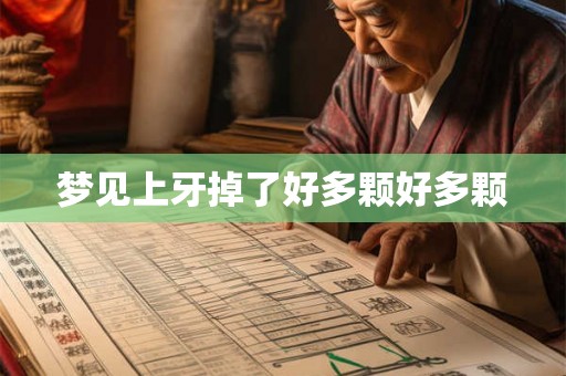 梦见上牙掉了好多颗好多颗