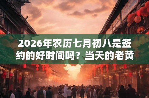 2026年农历七月初八是签约的好时间吗?当天的老黄历好吗? 2026年农历七月初八是签约的好时间吗?当天的老黄历好吗?
