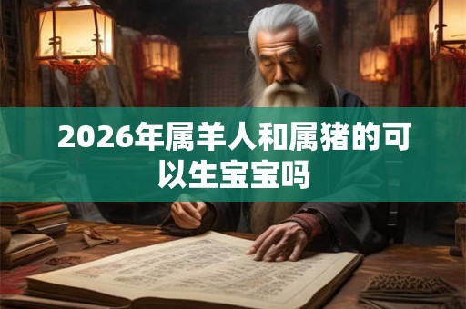 2026年属羊人和属猪的可以生宝宝吗 2026年属羊人和属猪的可以生宝宝吗