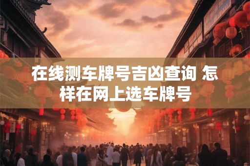 在线测车牌号吉凶查询 怎样在网上选车牌号