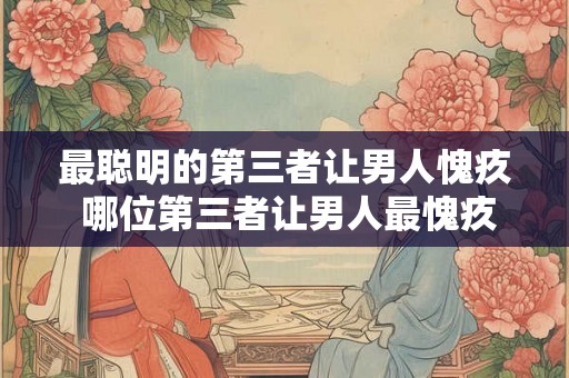 最聪明的第三者让男人愧疚 哪位第三者让男人最愧疚
