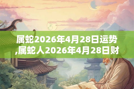 属蛇2026年4月28日运势,属蛇人2026年4月28日财运,生肖蛇2026年4月28日运势 属蛇2026年4月28日运势,属蛇人2026年4月28日财运,生肖蛇2026年4月28日运势