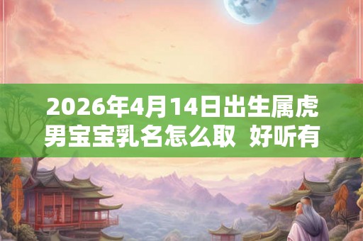 2026年4月14日出生属虎男宝宝乳名怎么取 好听有趣的乳名 2026年4月14日出生属虎男宝宝乳名怎么取 好听有趣的乳名