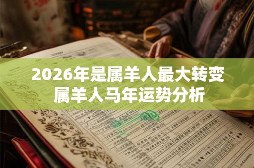 2026年是属羊人最大转变 属羊人马年运势分析
