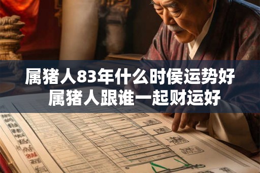 属猪人83年什么时侯运势好  属猪人跟谁一起财运好