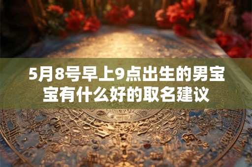 5月8号早上9点出生的男宝宝有什么好的取名建议