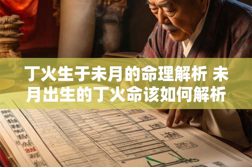 丁火生于未月的命理解析 未月出生的丁火命该如何解析