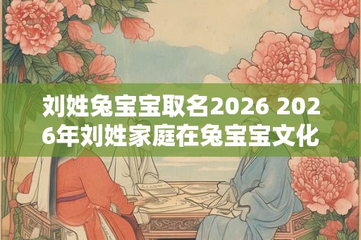 刘姓兔宝宝取名2026 2026年刘姓家庭在兔宝宝文化下取名有哪些值得参考的名字