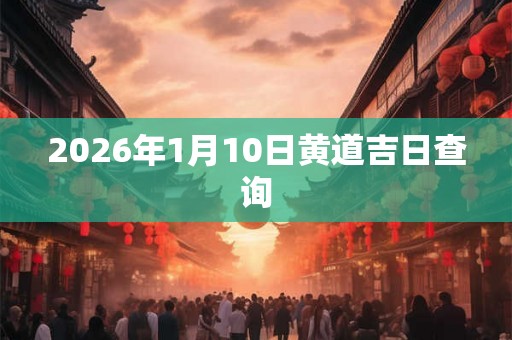 2026年1月10日黄道吉日查询