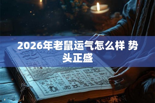 2026年老鼠运气怎么样 势头正盛