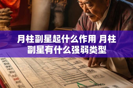 月柱副星起什么作用 月柱副星有什么强弱类型