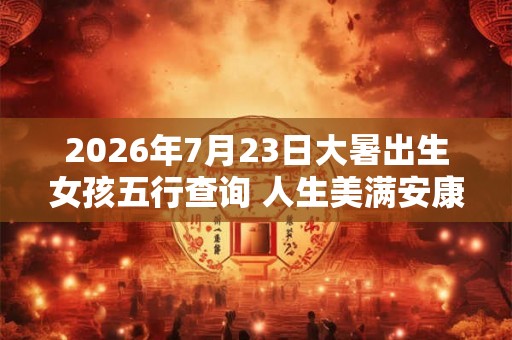 2026年7月23日大暑出生女孩五行查询 人生美满安康 2026年7月23日大暑出生女孩五行查询 人生美满安康