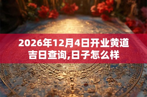 2026年12月4日开业黄道吉日查询,日子怎么样