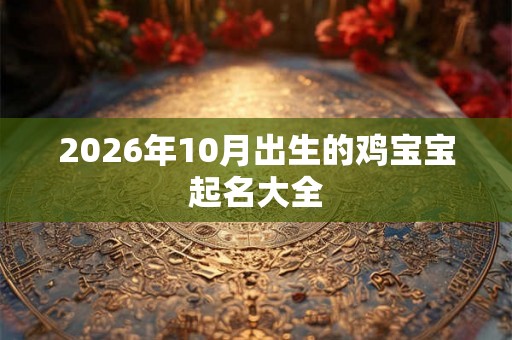 2026年10月出生的鸡宝宝起名大全