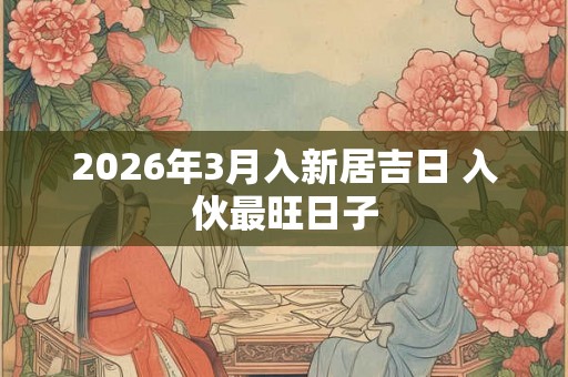2026年3月入新居吉日 入伙最旺日子