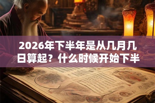 2026年下半年是从几月几日算起？什么时候开始下半年？