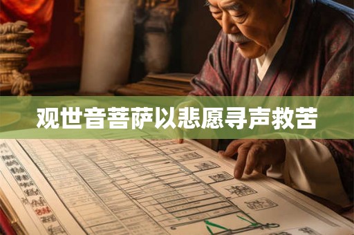 观世音菩萨以悲愿寻声救苦