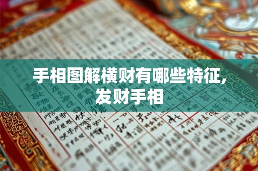 手相图解横财有哪些特征,发财手相