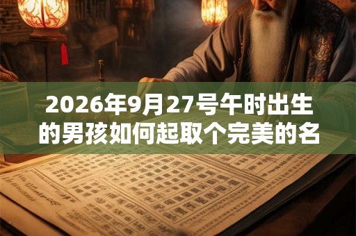 2026年9月27号午时出生的男孩如何起取个完美的名字和五行属性
